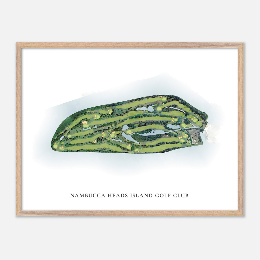 Print of Nambucca Heads Island Golf Club Classic Map