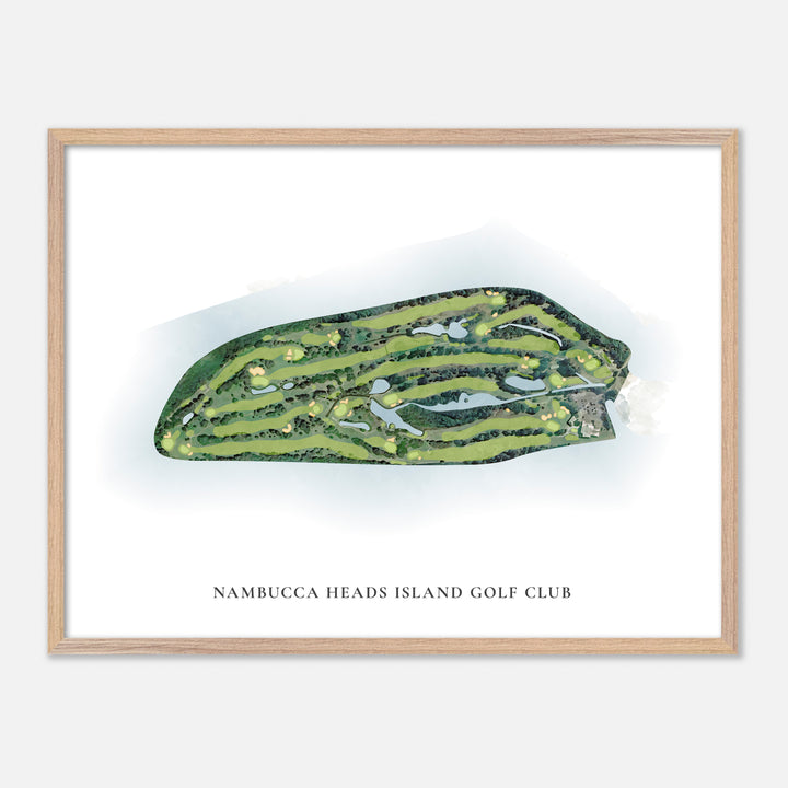 Print of Nambucca Heads Island Golf Club Classic Map