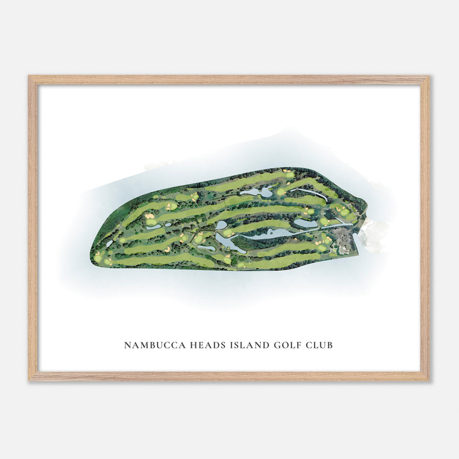 Print of Nambucca Heads Island Golf Club Classic Map