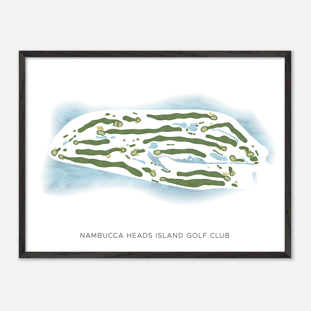 Print of Nambucca Heads Island Golf Club Modern Map