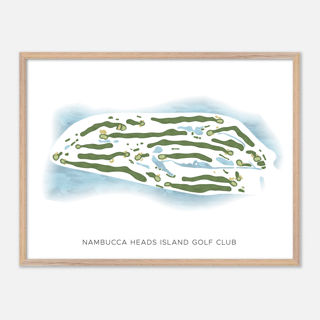 Print of Nambucca Heads Island Golf Club Modern Map