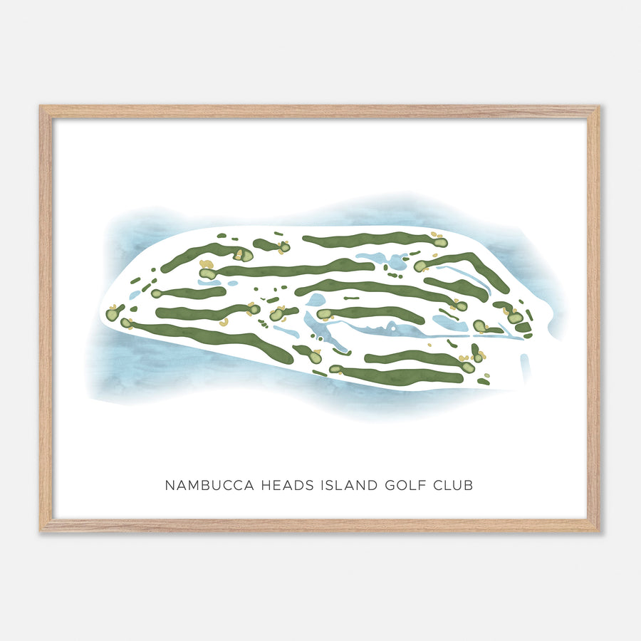 Print of Nambucca Heads Island Golf Club Modern Map