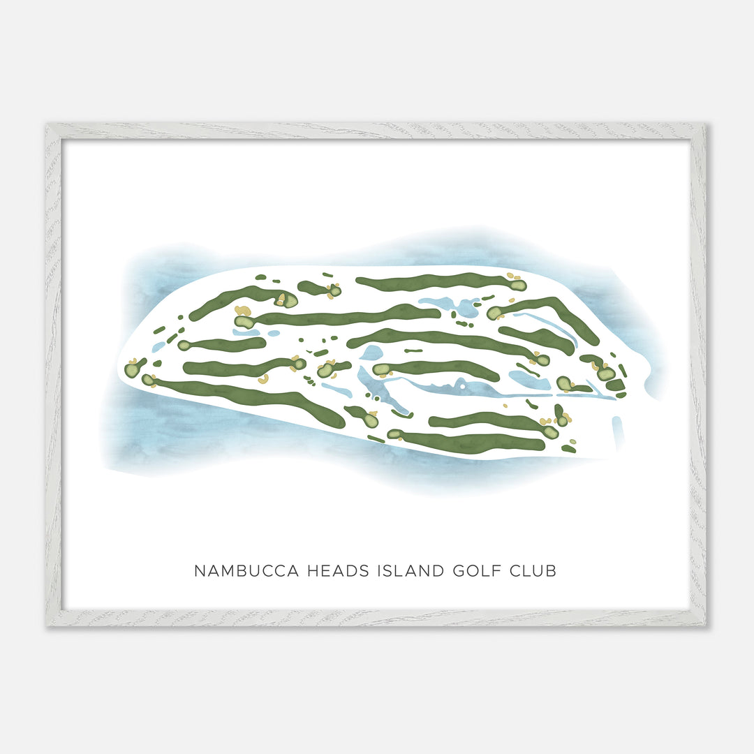 Print of Nambucca Heads Island Golf Club Modern Map