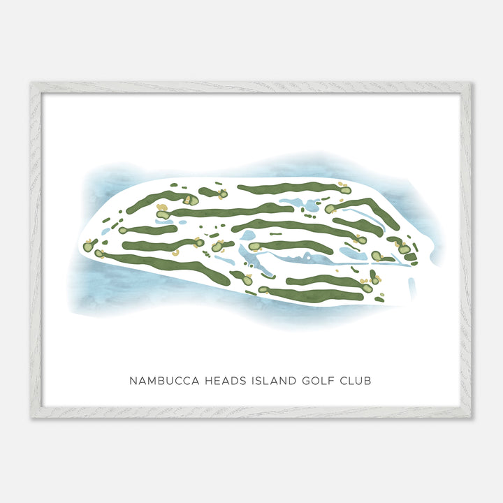Print of Nambucca Heads Island Golf Club Modern Map