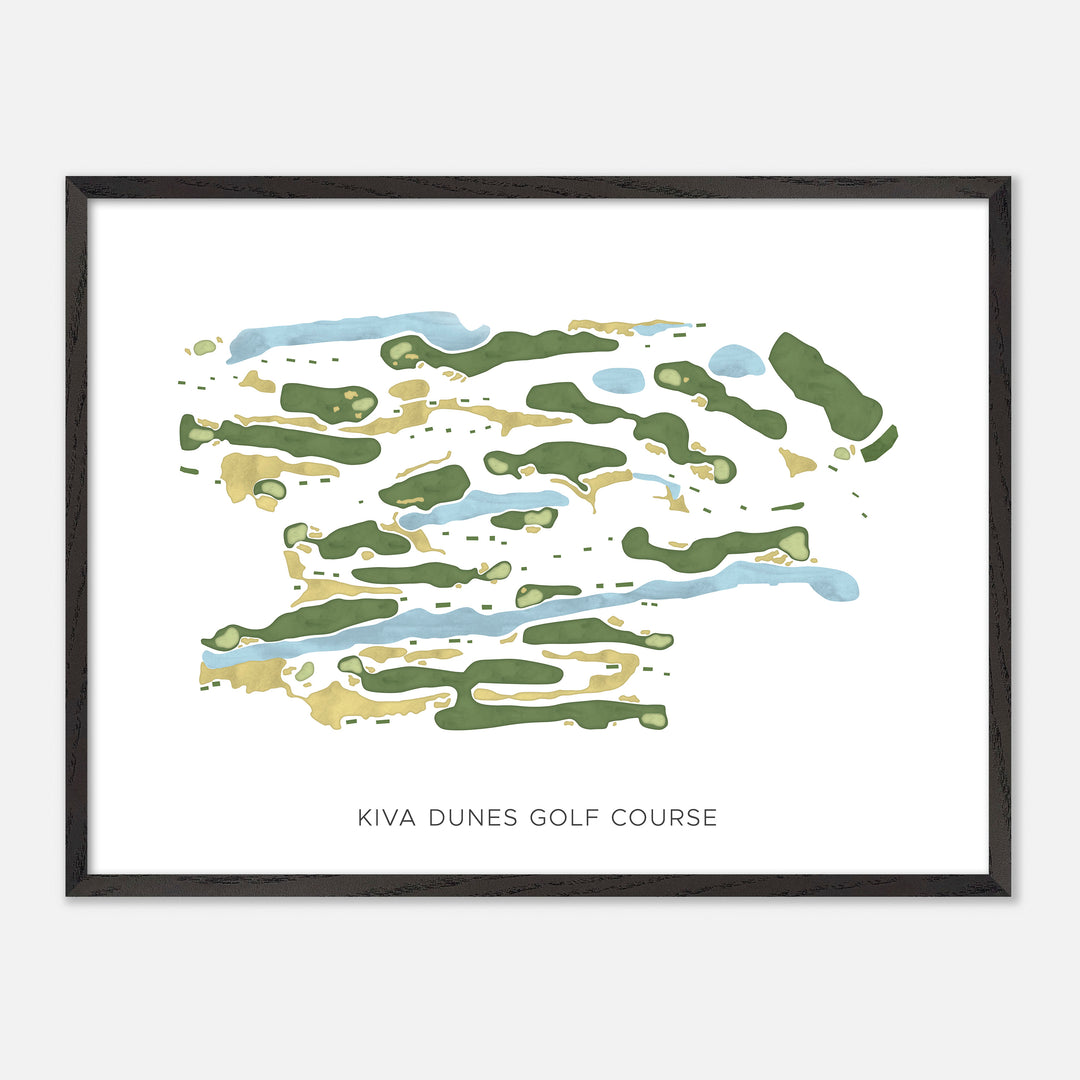 Print of Kiva Dunes Golf Course Modern Map