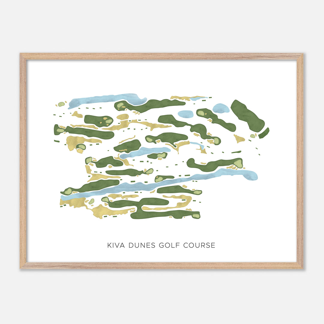 Print of Kiva Dunes Golf Course Modern Map