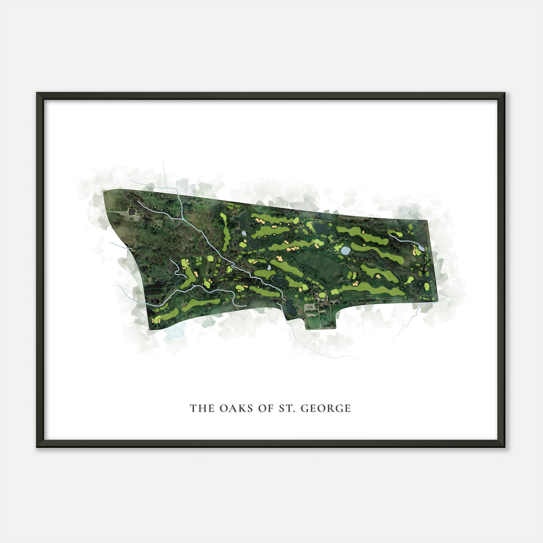 Print of The Oaks Of St. George Classic Map
