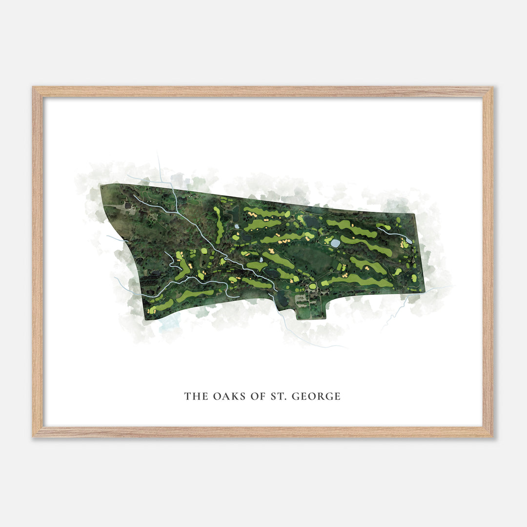 Print of The Oaks Of St. George Classic Map