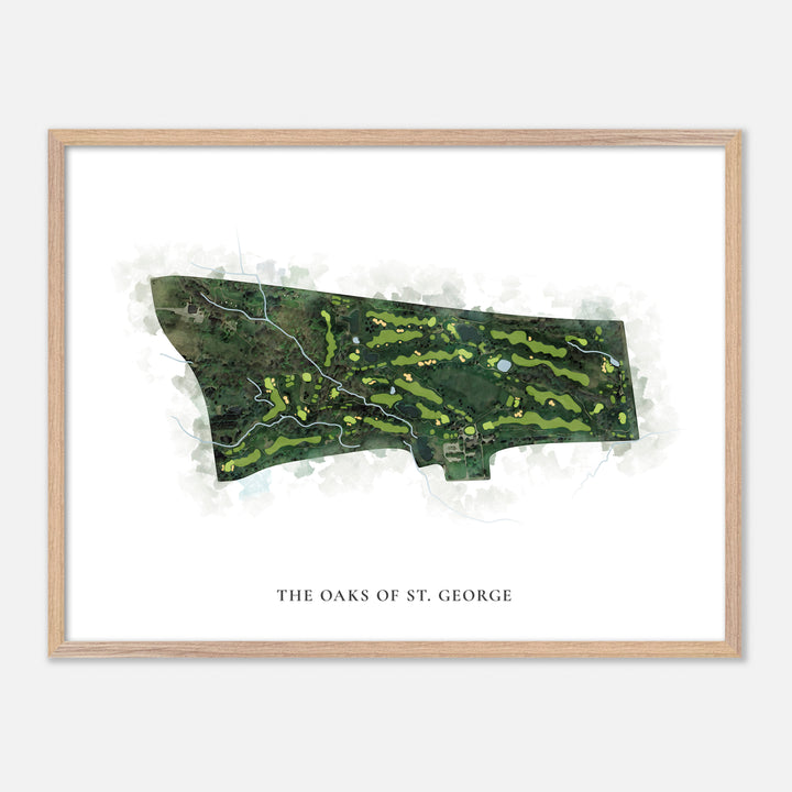 Print of The Oaks Of St. George Classic Map
