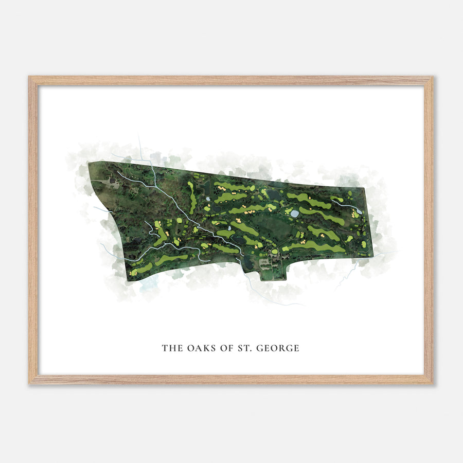 Print of The Oaks Of St. George Classic Map