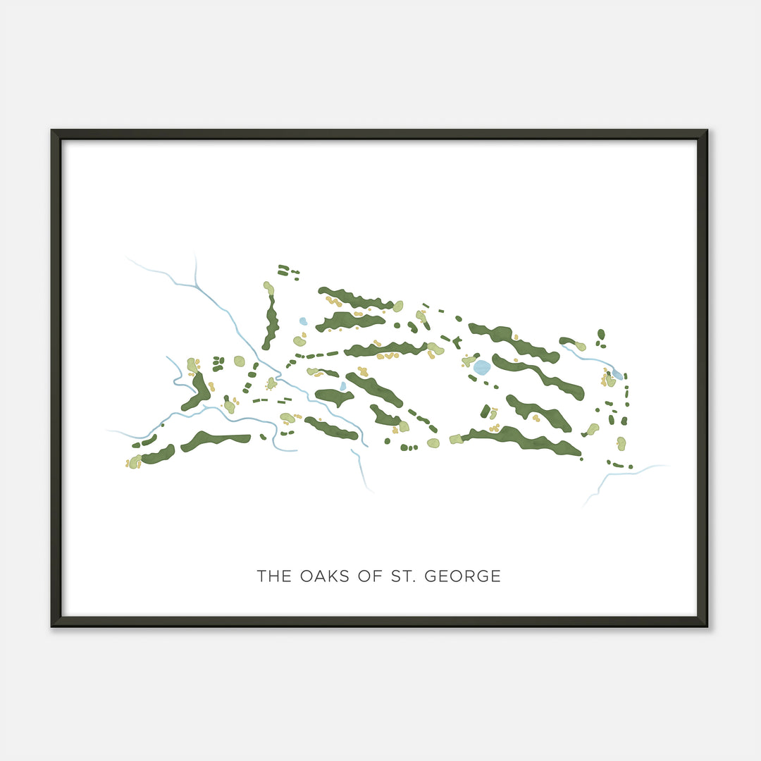 Print of The Oaks Of St. George Modern Map