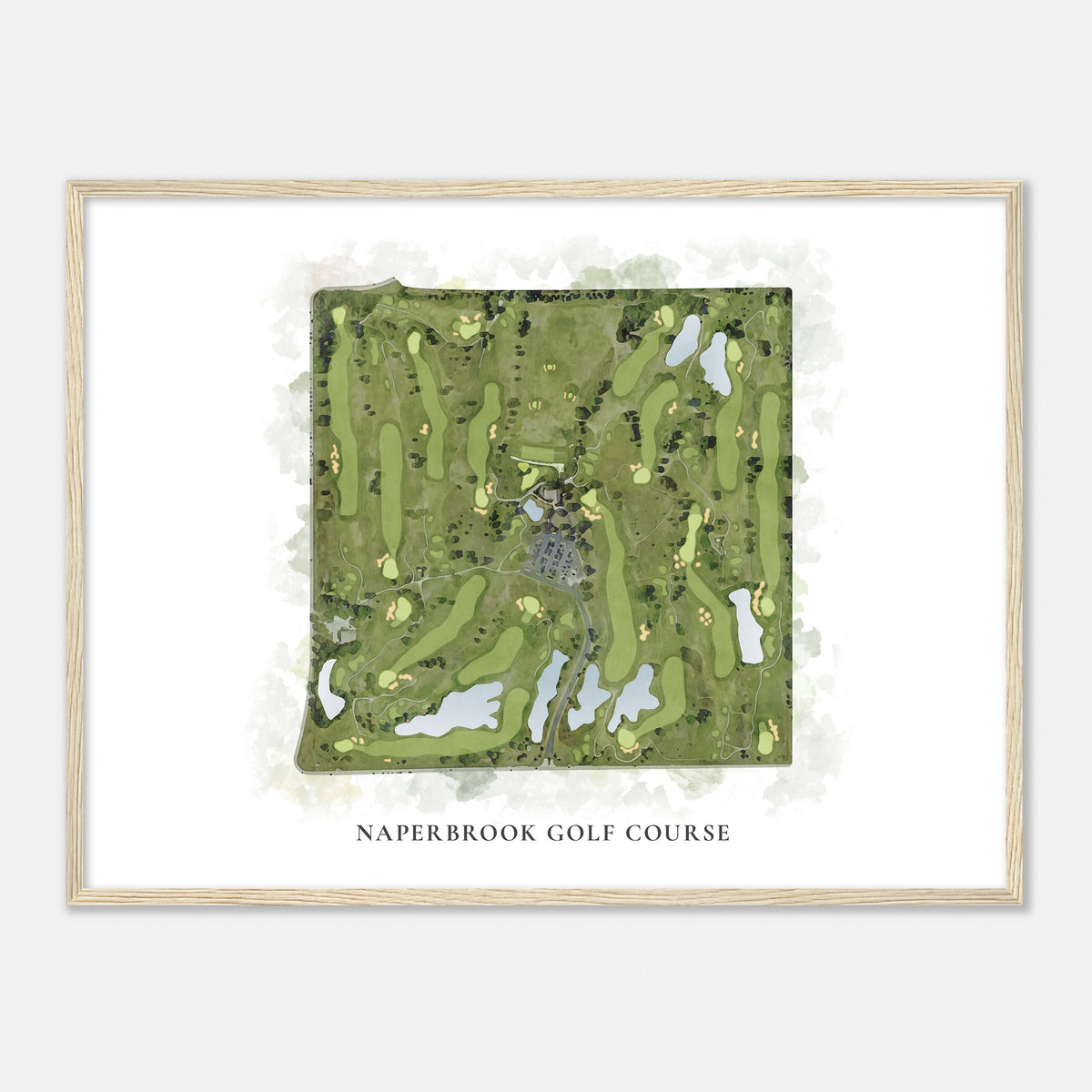 Print of Naperbrook Golf Course Classic Map