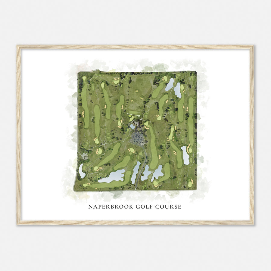 Print of Naperbrook Golf Course Classic Map