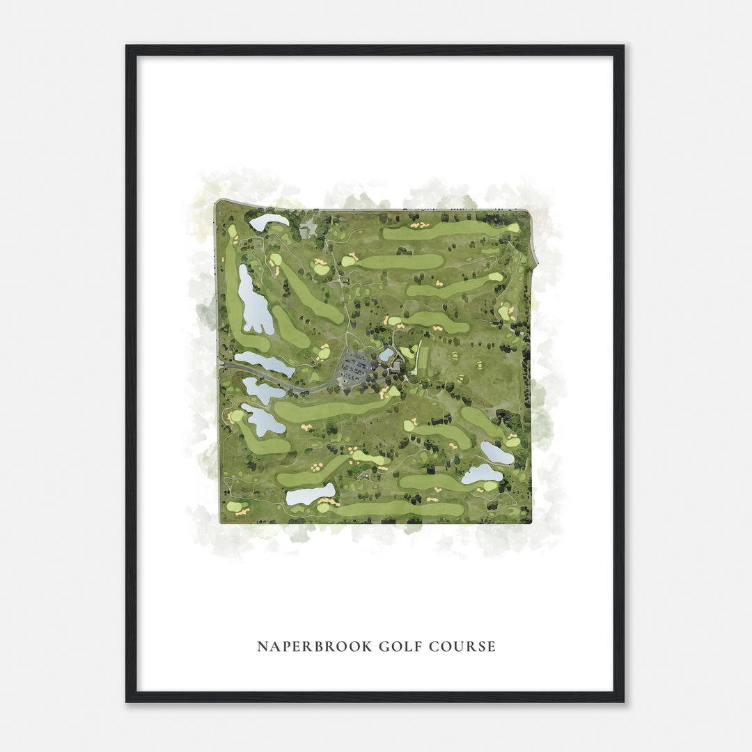 Print of Naperbrook Golf Course Classic Map