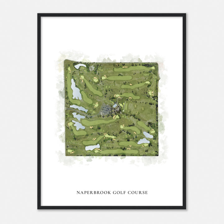 Print of Naperbrook Golf Course Classic Map