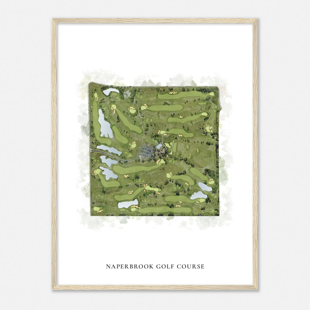 Print of Naperbrook Golf Course Classic Map