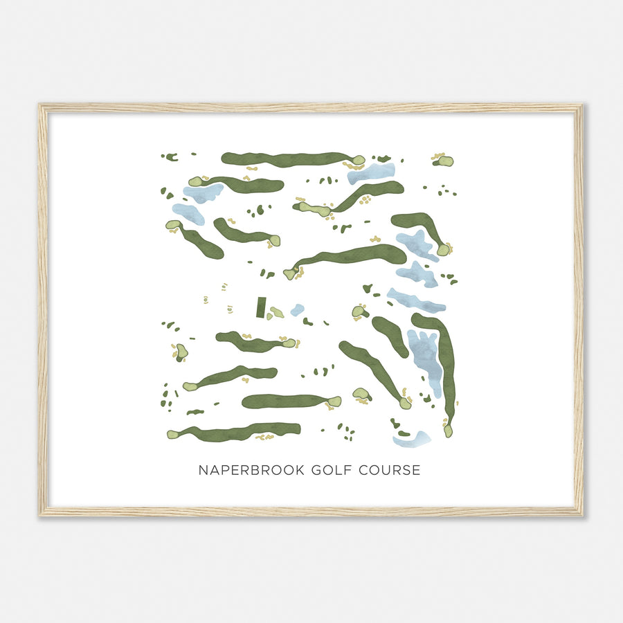 Print of Naperbrook Golf Course Modern Map