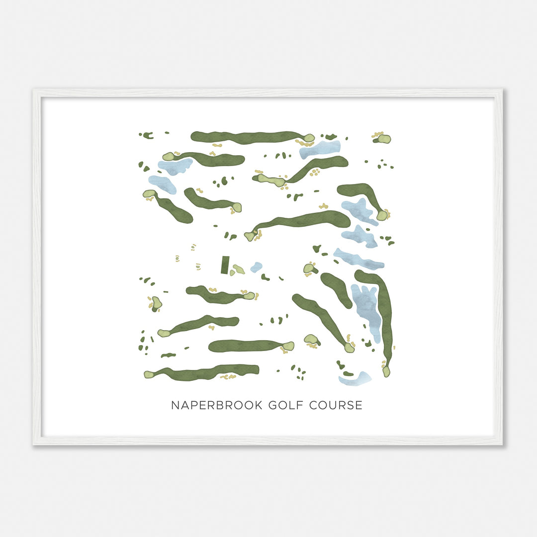 Print of Naperbrook Golf Course Modern Map
