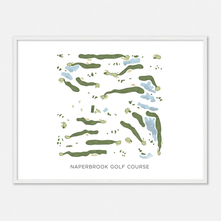 Print of Naperbrook Golf Course Modern Map