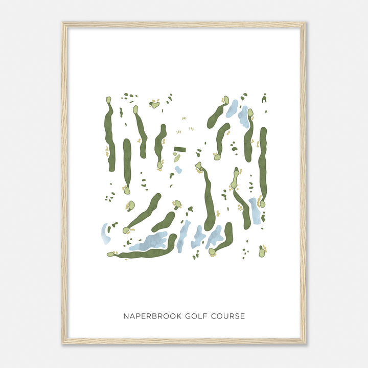 Print of Naperbrook Golf Course Modern Map