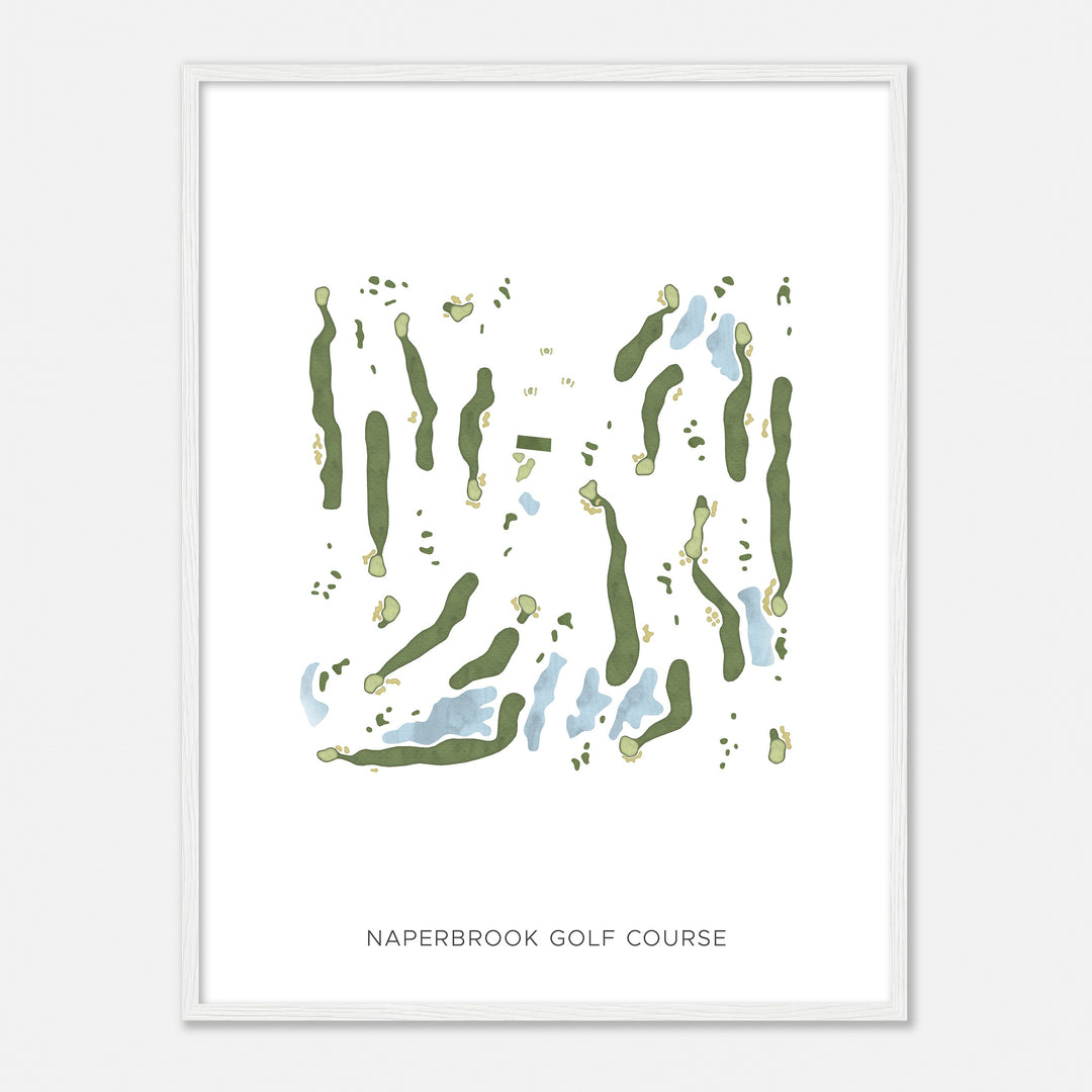 Print of Naperbrook Golf Course Modern Map