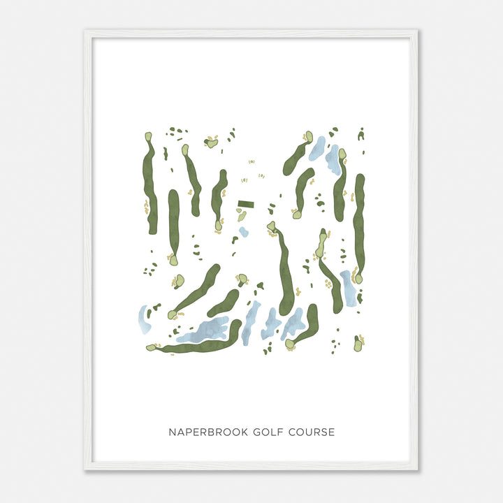 Print of Naperbrook Golf Course Modern Map