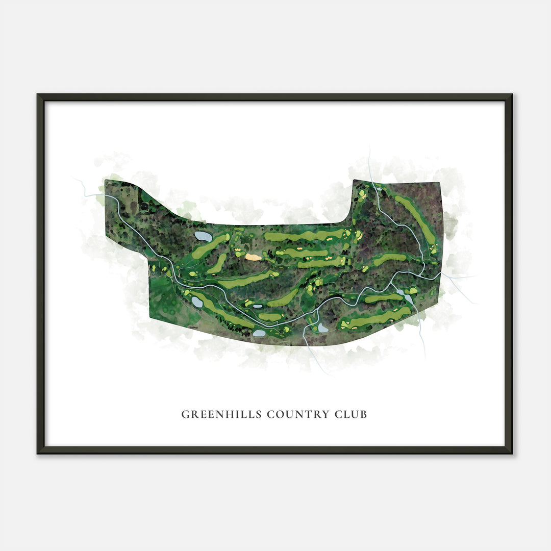 Print of Greenhills Country Club Classic Map