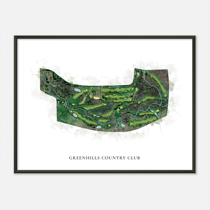 Print of Greenhills Country Club Classic Map