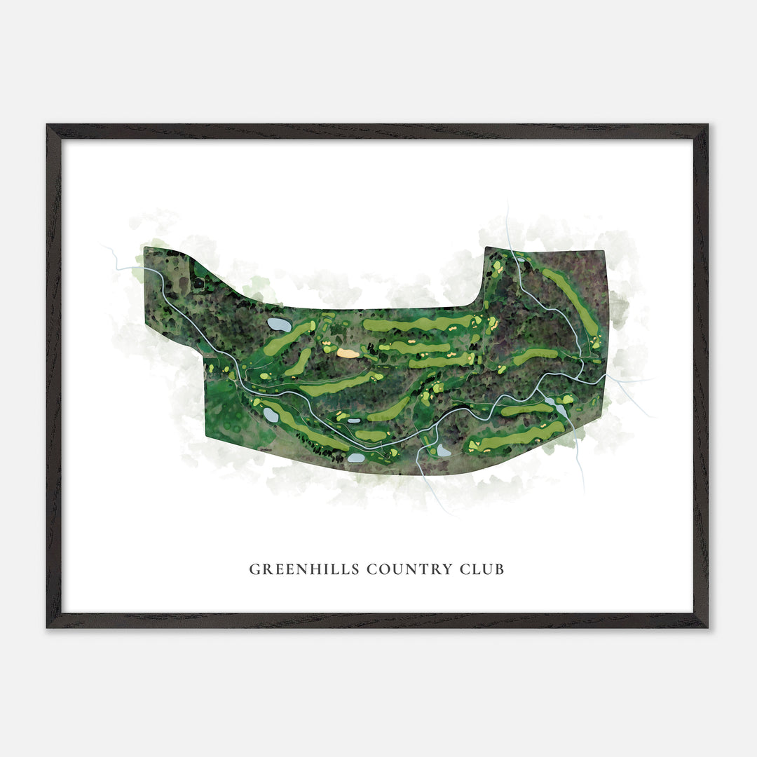 Print of Greenhills Country Club Classic Map