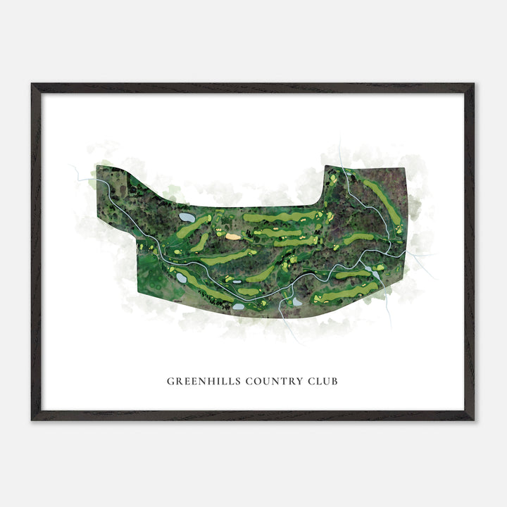 Print of Greenhills Country Club Classic Map
