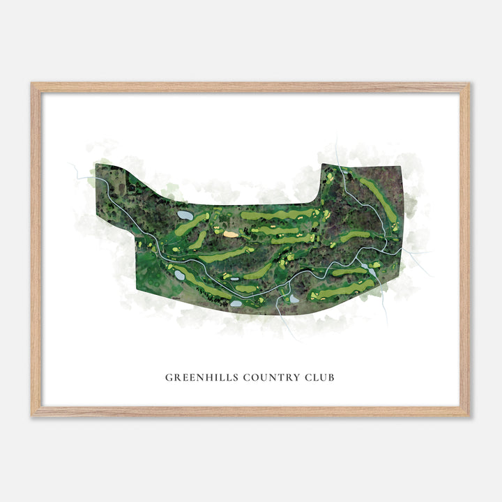 Print of Greenhills Country Club Classic Map