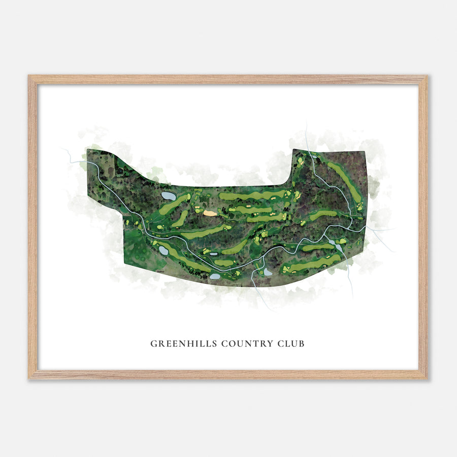 Print of Greenhills Country Club Classic Map