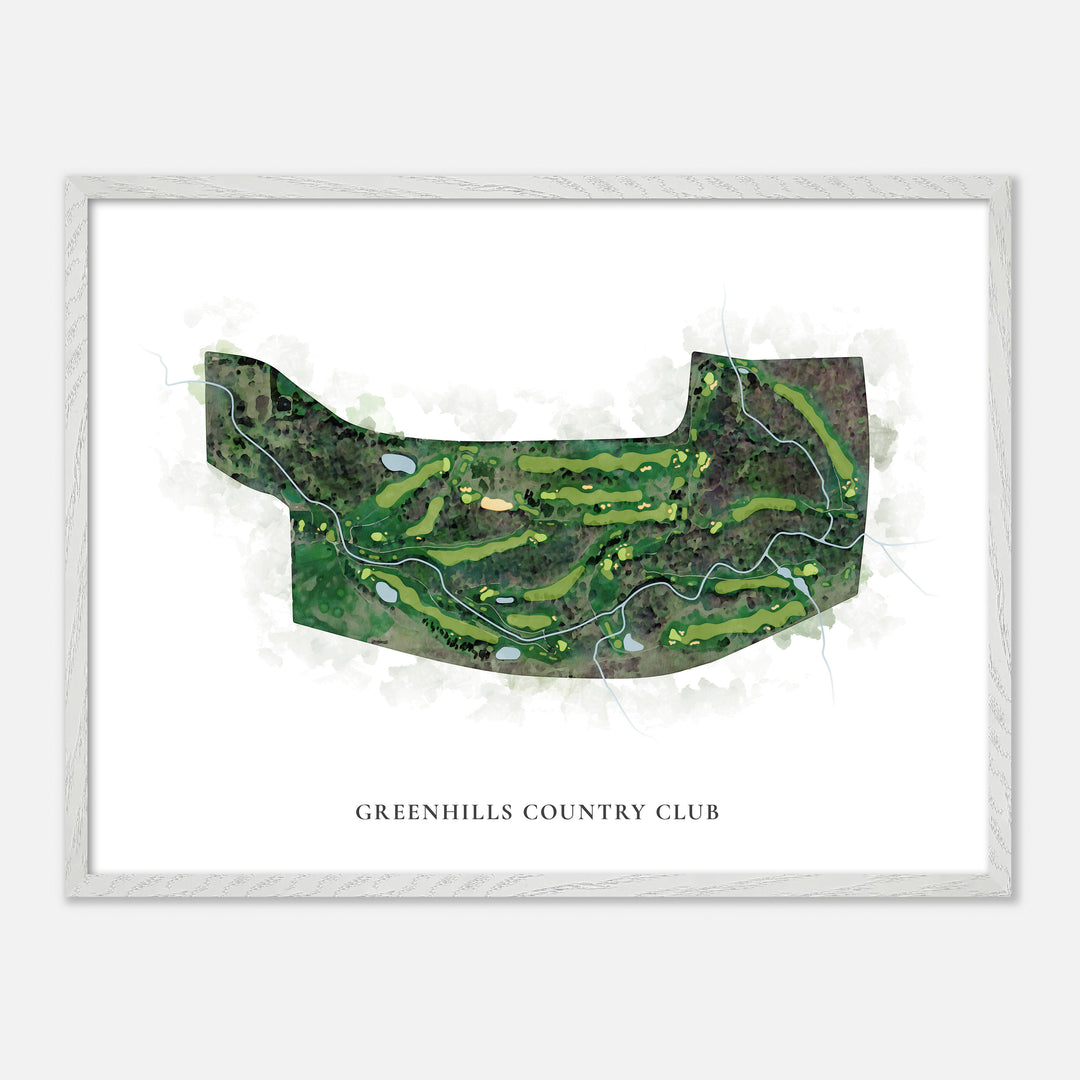 Print of Greenhills Country Club Classic Map