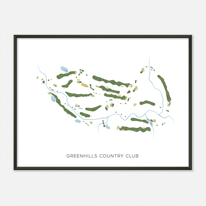 Print of Greenhills Country Club Modern Map