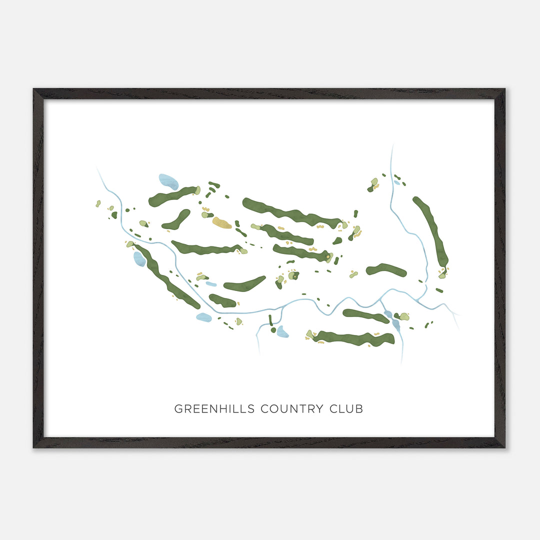 Print of Greenhills Country Club Modern Map