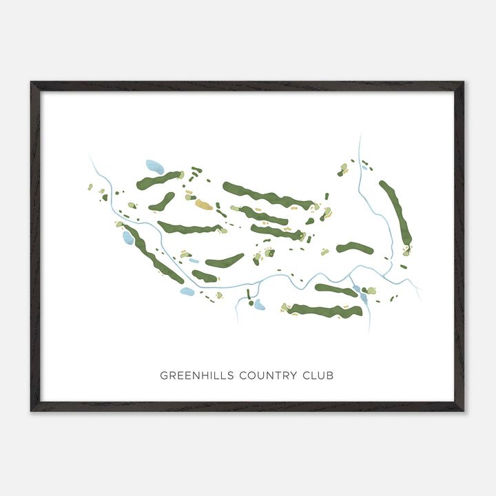 Print of Greenhills Country Club Modern Map
