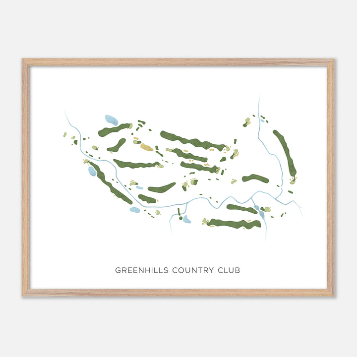 Print of Greenhills Country Club Modern Map