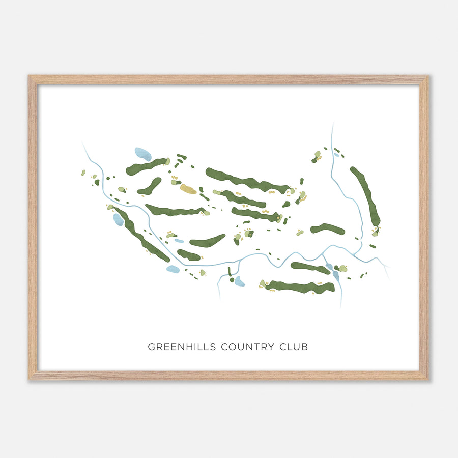 Print of Greenhills Country Club Modern Map