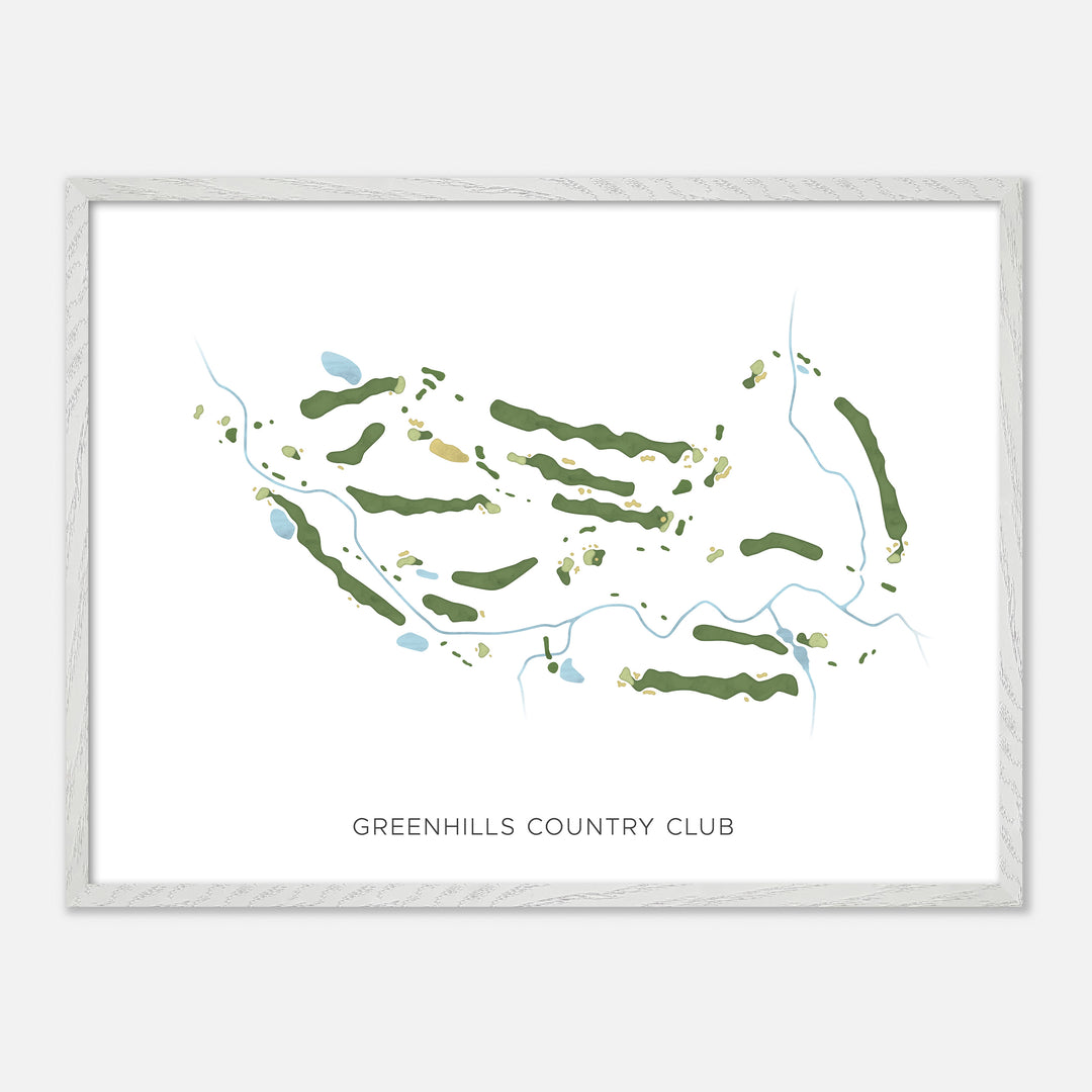 Print of Greenhills Country Club Modern Map