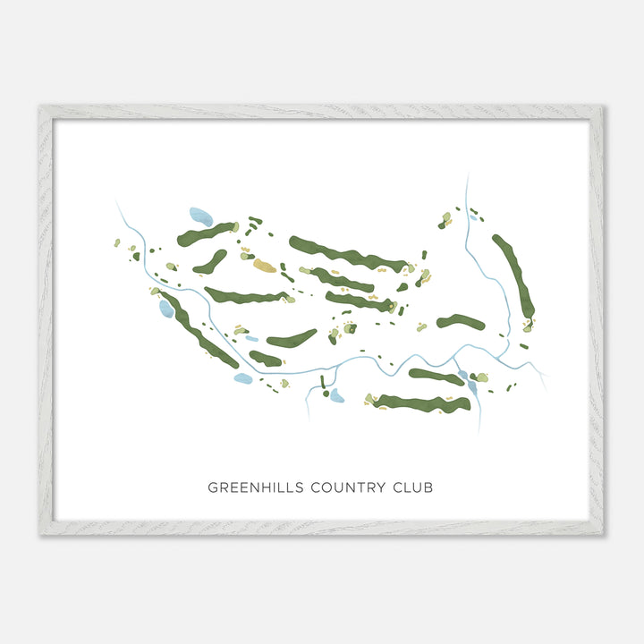 Print of Greenhills Country Club Modern Map