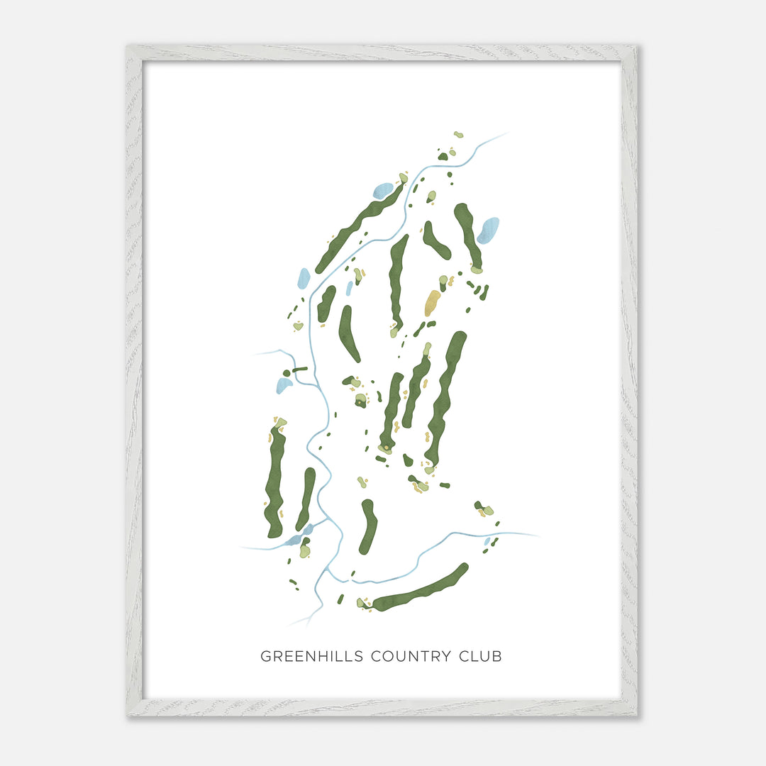 Print of Greenhills Country Club Modern Map