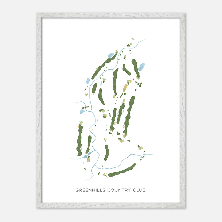 Print of Greenhills Country Club Modern Map