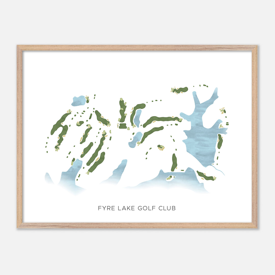 Print of Fyre Lake Golf Club Modern Map
