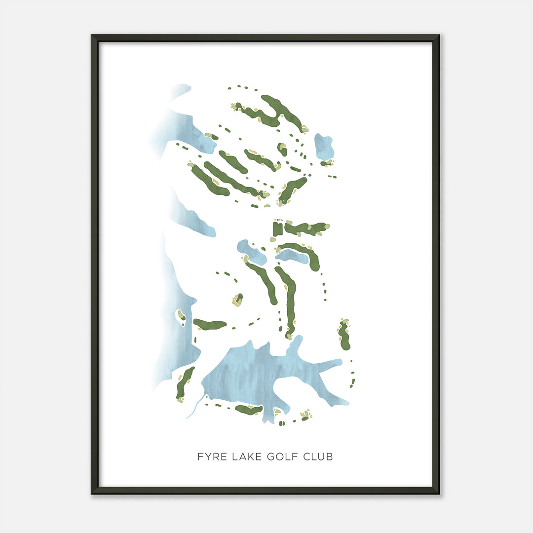 Print of Fyre Lake Golf Club Modern Map