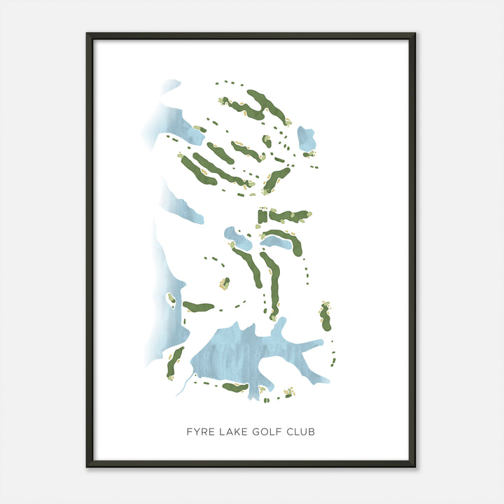 Print of Fyre Lake Golf Club Modern Map