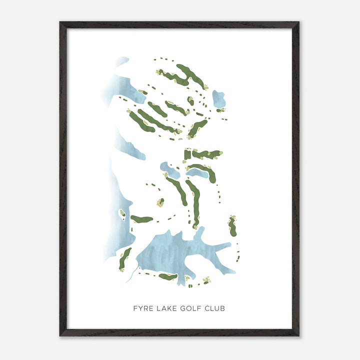 Print of Fyre Lake Golf Club Modern Map