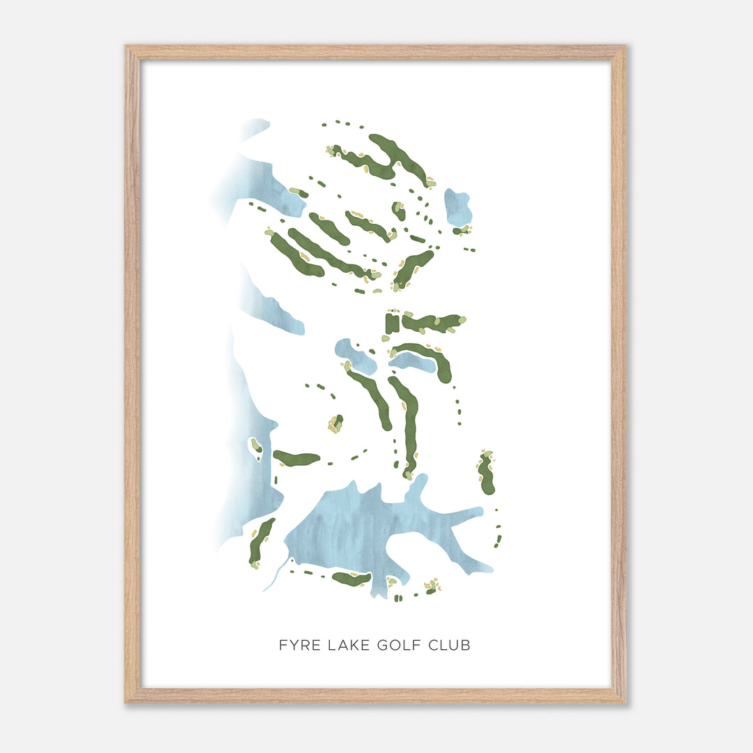 Print of Fyre Lake Golf Club Modern Map