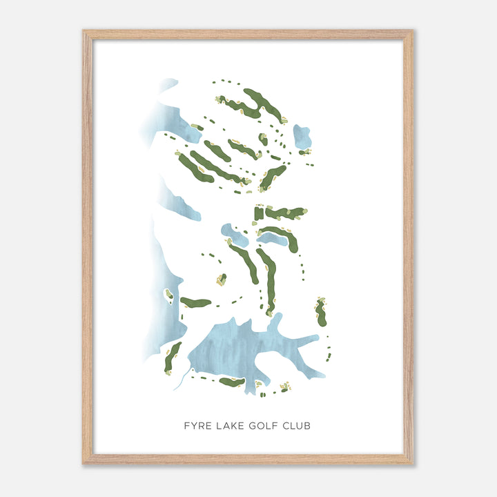 Print of Fyre Lake Golf Club Modern Map