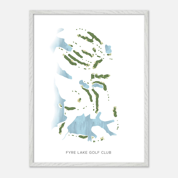 Print of Fyre Lake Golf Club Modern Map