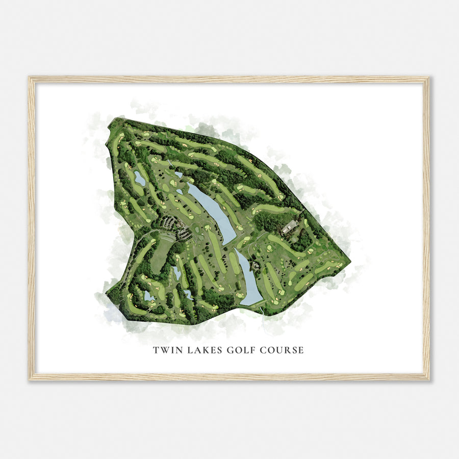 Print of Twin Lakes Golf Course Classic Map